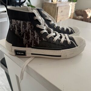 Dior Black and White High-Top Sneakers